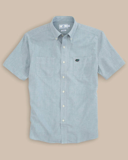 Southern Tide Florida Gators Short Sleeve Button Down Shirt For Collegiate