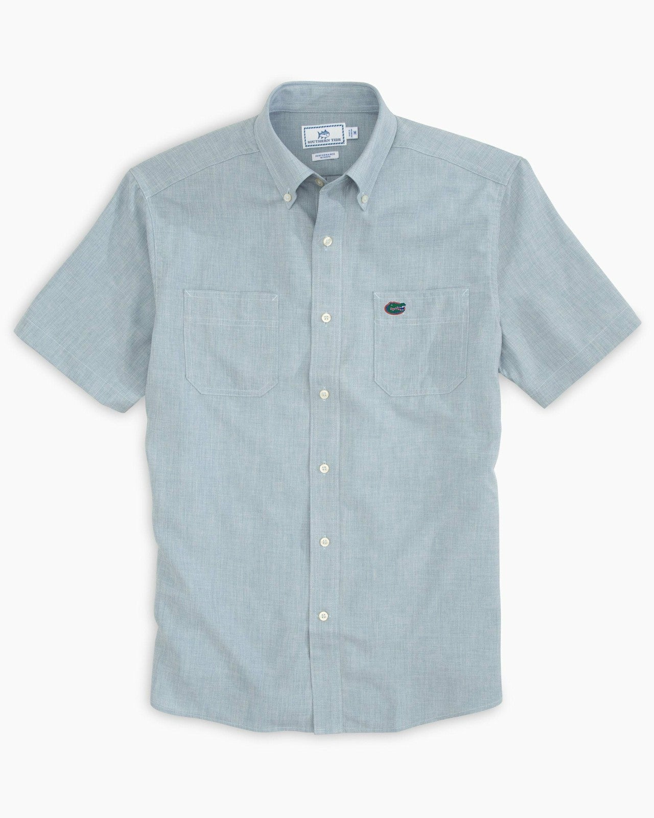Southern Tide Florida Gators Short Sleeve Button Down Shirt For Collegiate
