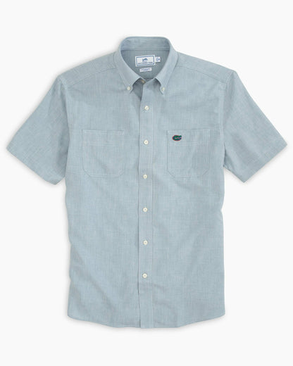 Southern Tide Florida Gators Short Sleeve Button Down Shirt For Collegiate