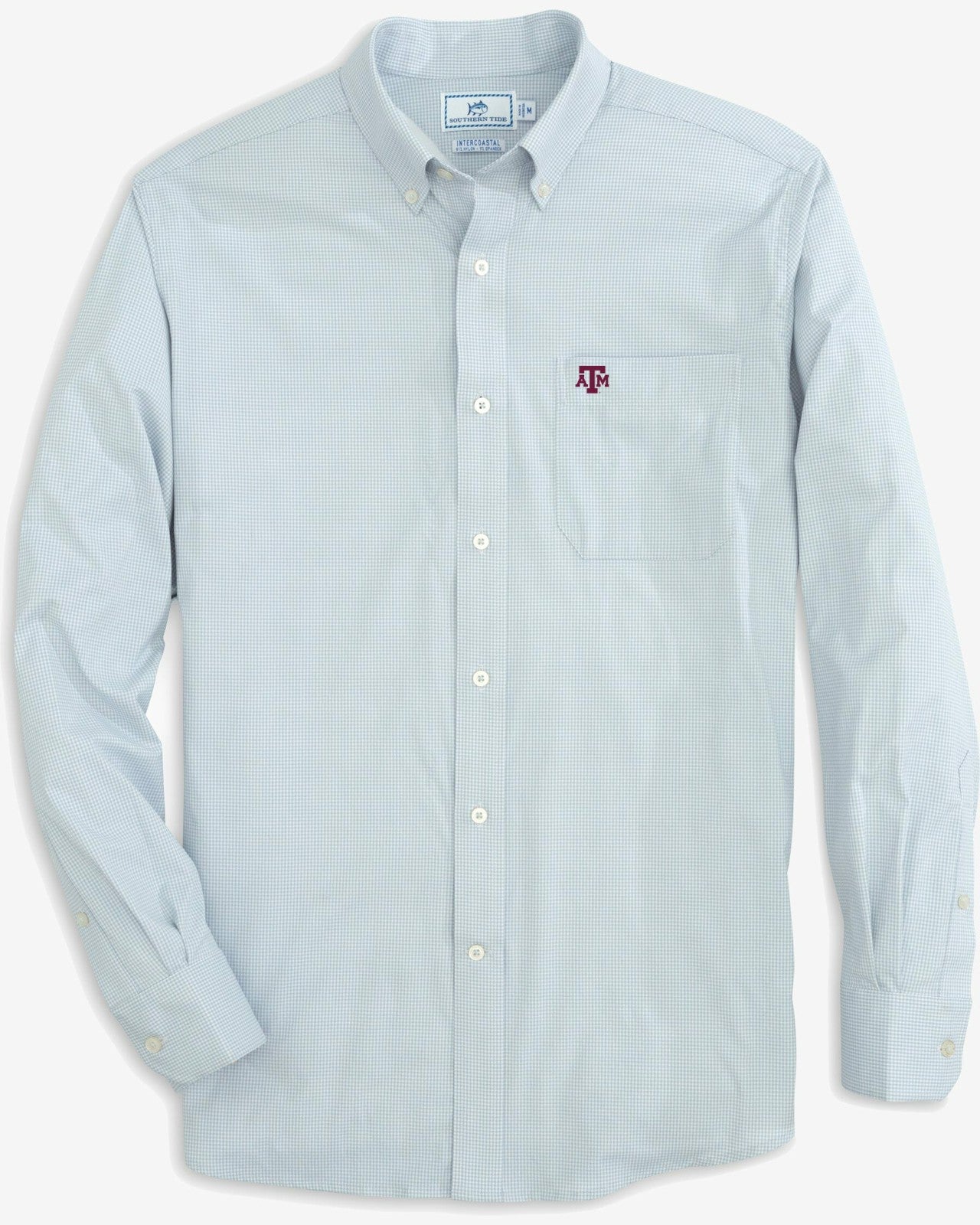 Southern Tide Texas A&M Aggies Gingham Button Down Shirt For Collegiate