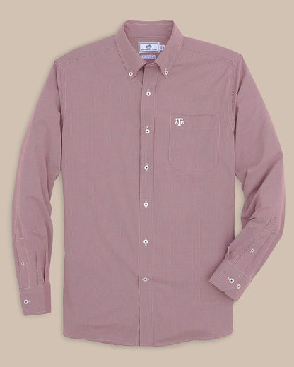 Southern Tide Texas A&M Aggies Gingham Button Down Shirt For Collegiate