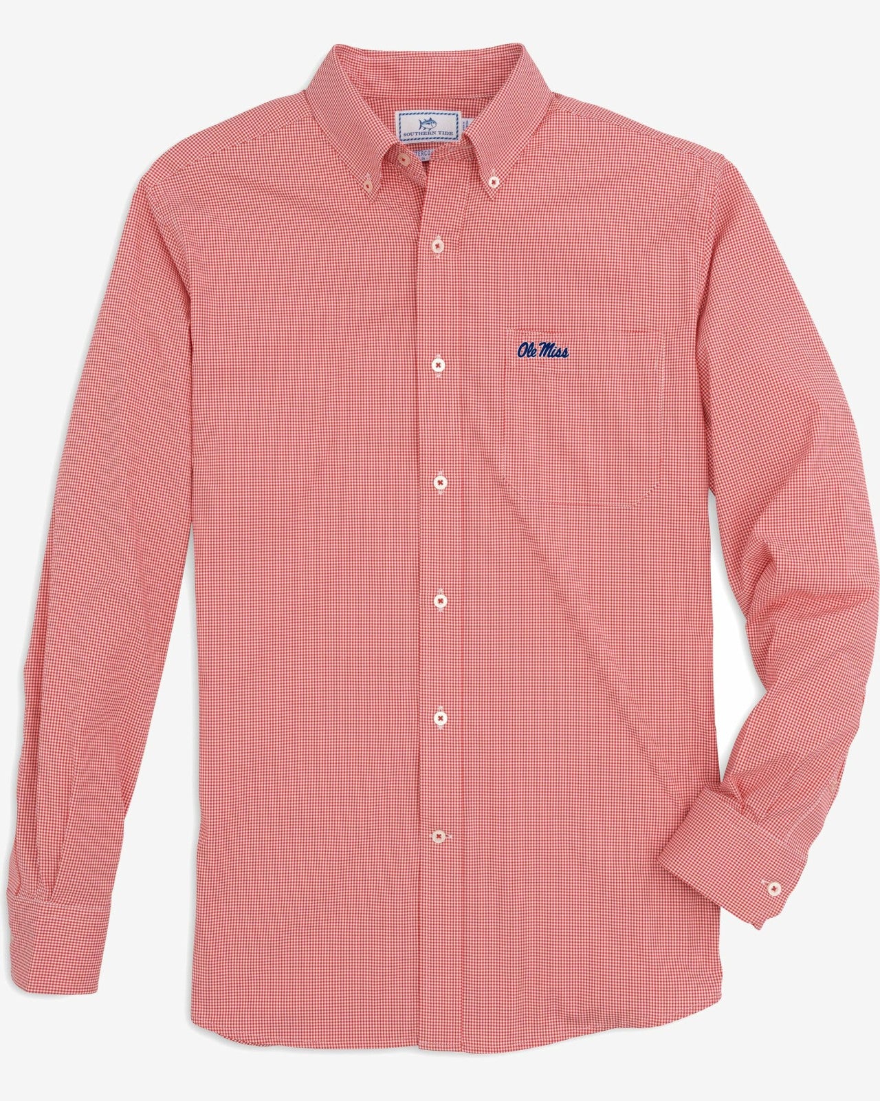 Southern Tide Ole Miss Rebels Gingham Button Down Shirt For Collegiate