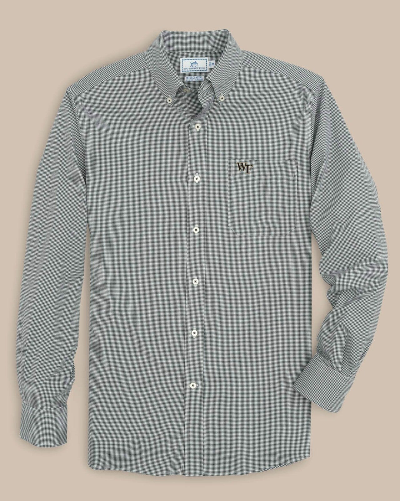 Southern Tide Wake Forest Gingham Button Down Shirt Collegiate For Collegiate