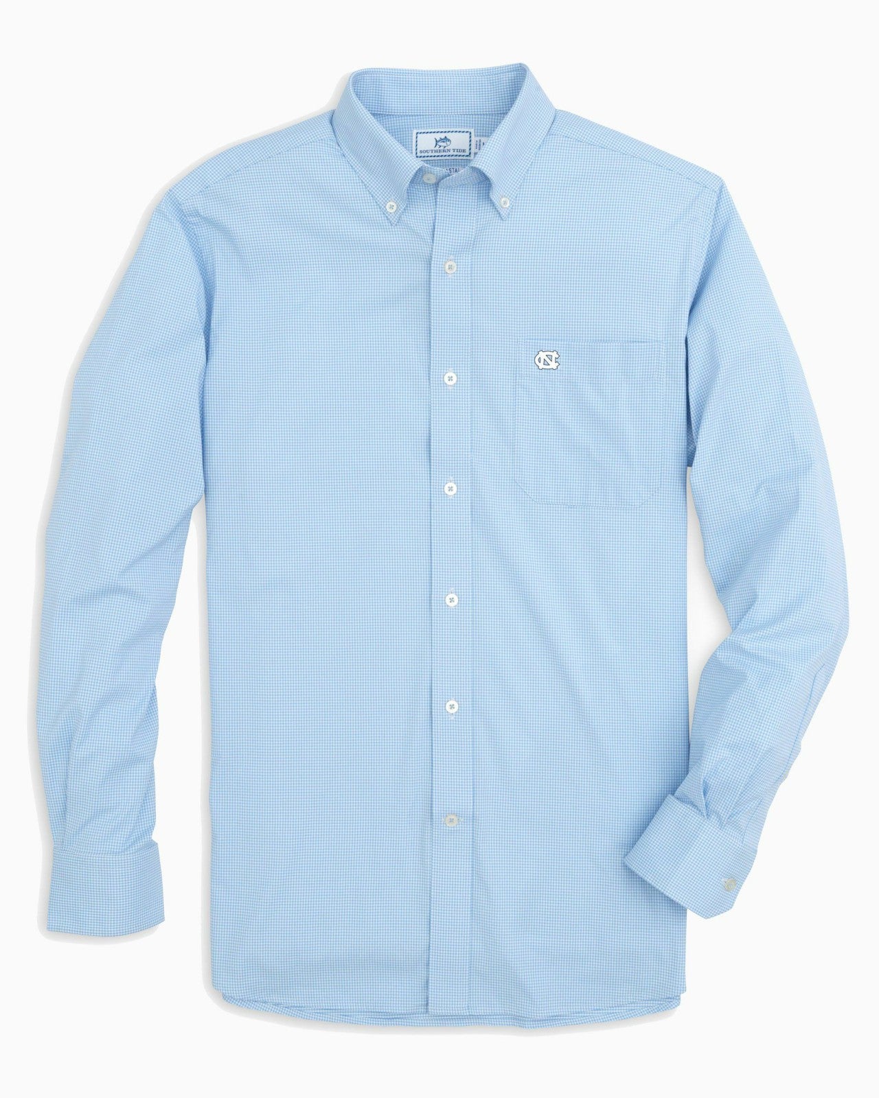 Southern Tide UNC Tar Heels Gingham Button Down Shirt Collegiate For Collegiate