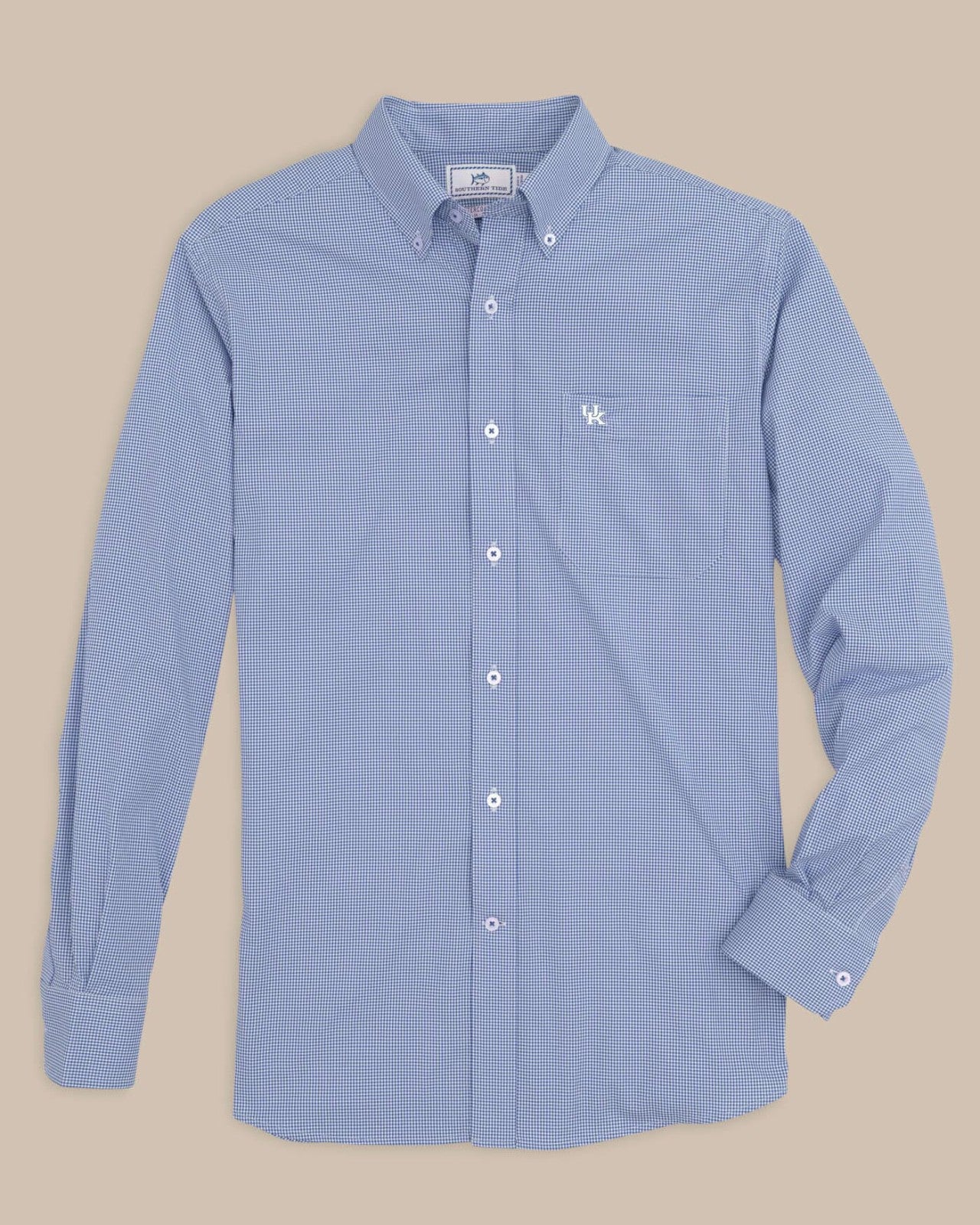 Southern Tide Kentucky Wildcats Gingham Button Down Shirt For Collegiate