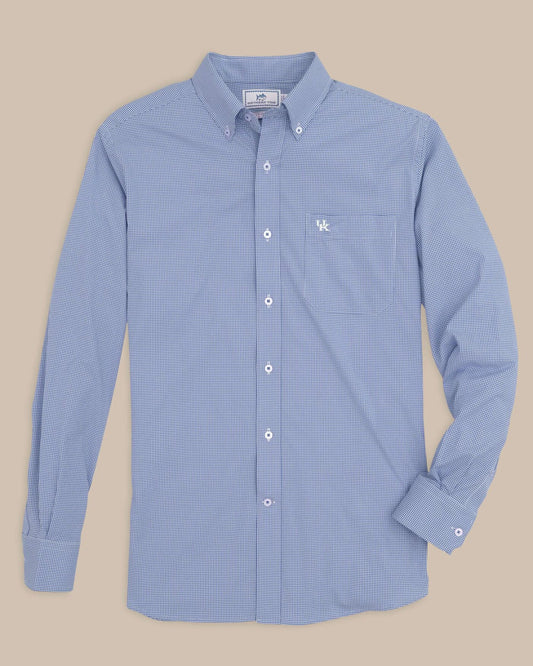 Southern Tide Kentucky Wildcats Gingham Button Down Shirt For Collegiate