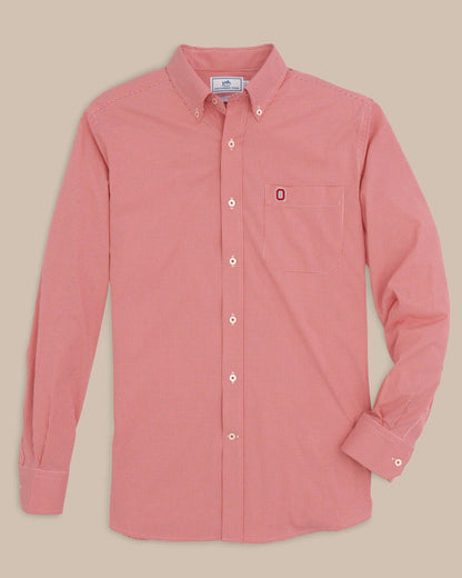 Southern Tide Ohio State Buckeyes Gingham Button Down Shirt For Collegiate