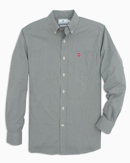 Southern Tide Ohio State Buckeyes Gingham Button Down Shirt For Collegiate