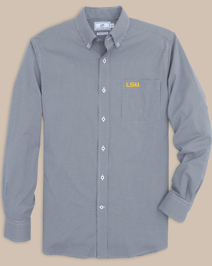 Southern Tide LSU Tigers Gingham Button Down Shirt Collegiate For Collegiate
