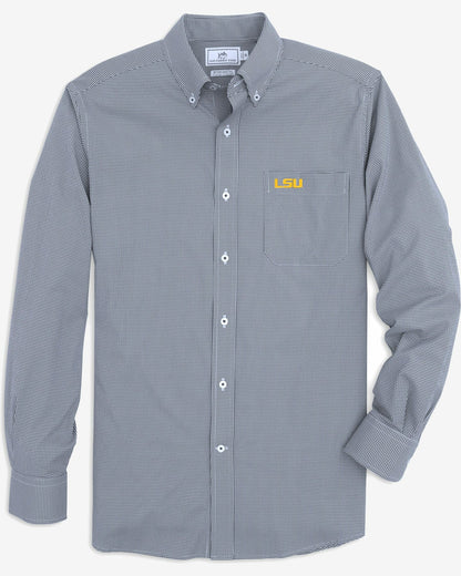 Southern Tide LSU Tigers Gingham Button Down Shirt Collegiate For Collegiate