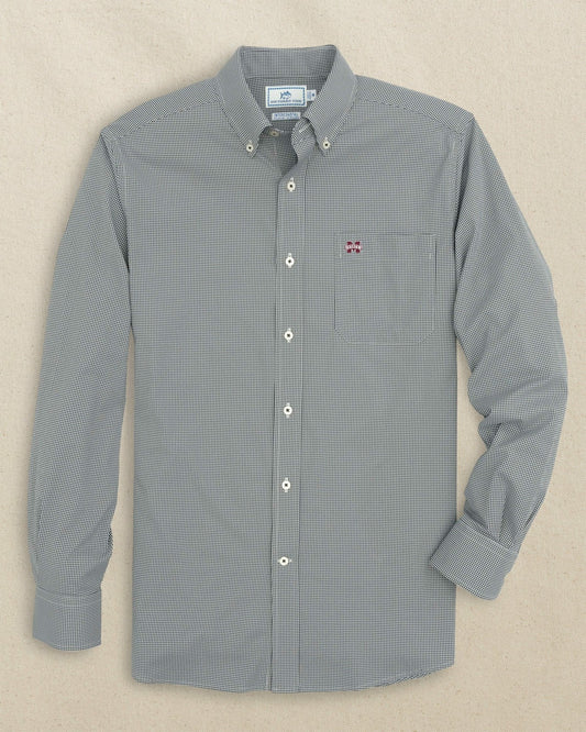 Southern Tide Mississippi State Bulldogs Gingham Button Down Shirt For Collegiate