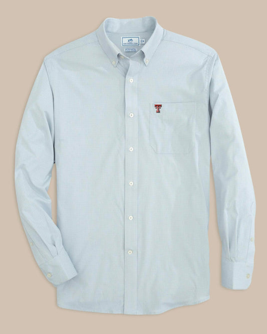 Southern Tide Texas Tech Red Raiders Gingham Button Down Shirt For Collegiate