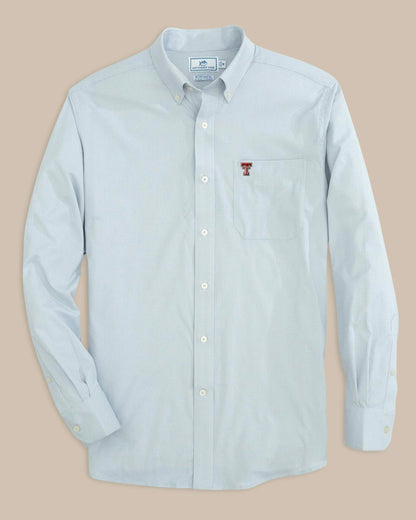 Southern Tide Texas Tech Red Raiders Gingham Button Down Shirt For Collegiate
