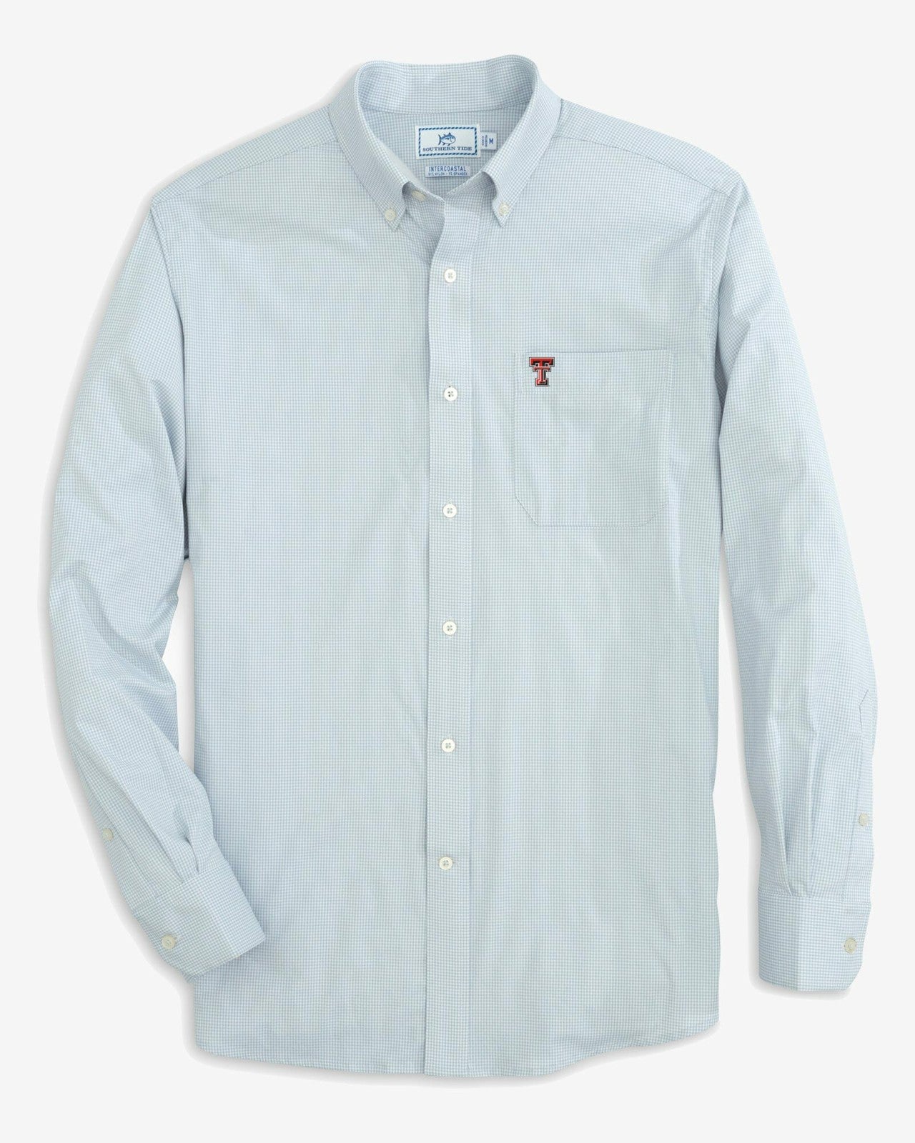 Southern Tide Texas Tech Red Raiders Gingham Button Down Shirt For Collegiate