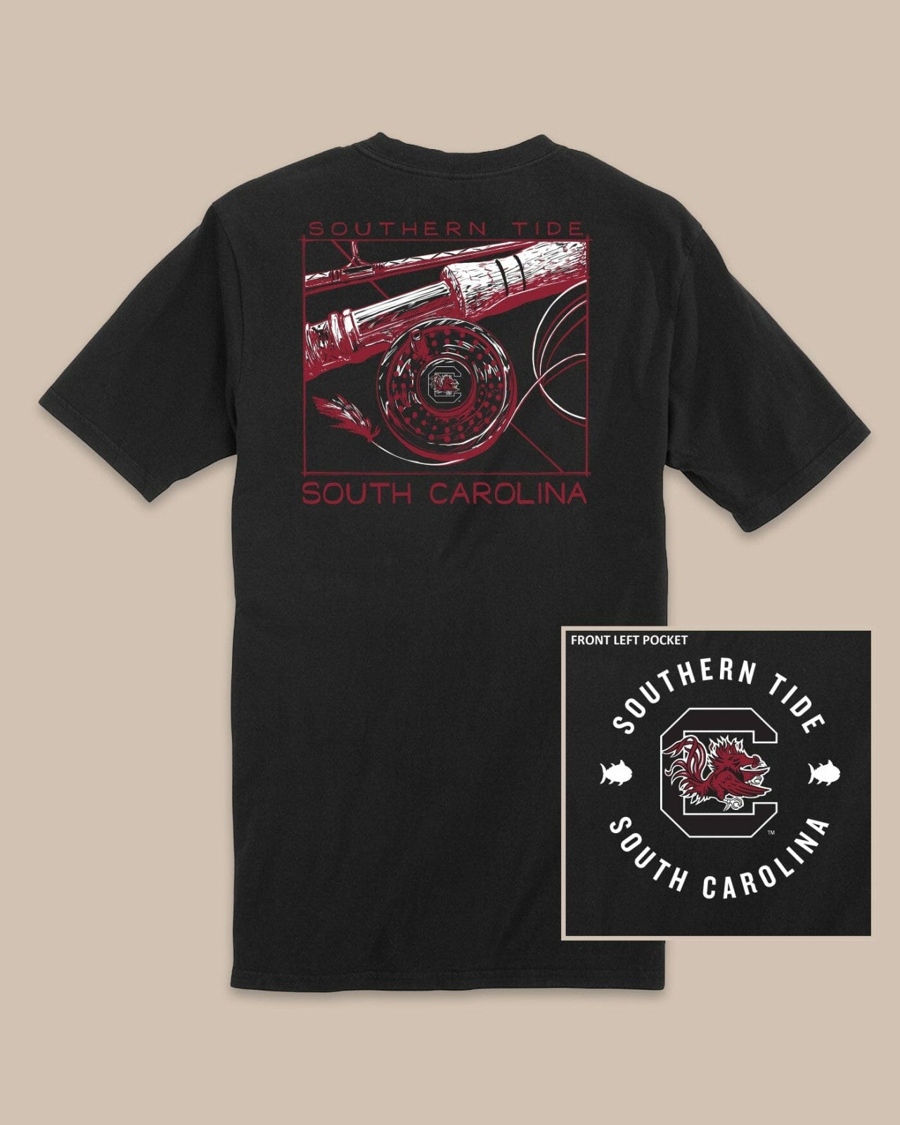 Southern Tide USC Gamecocks Gameday Fly Reel T-Shirt For Collegiate