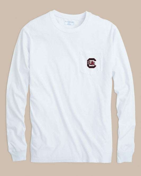 Southern Tide USC Gamecocks Gameday Embroidered Long Sleeve T-Shirt For Collegiate