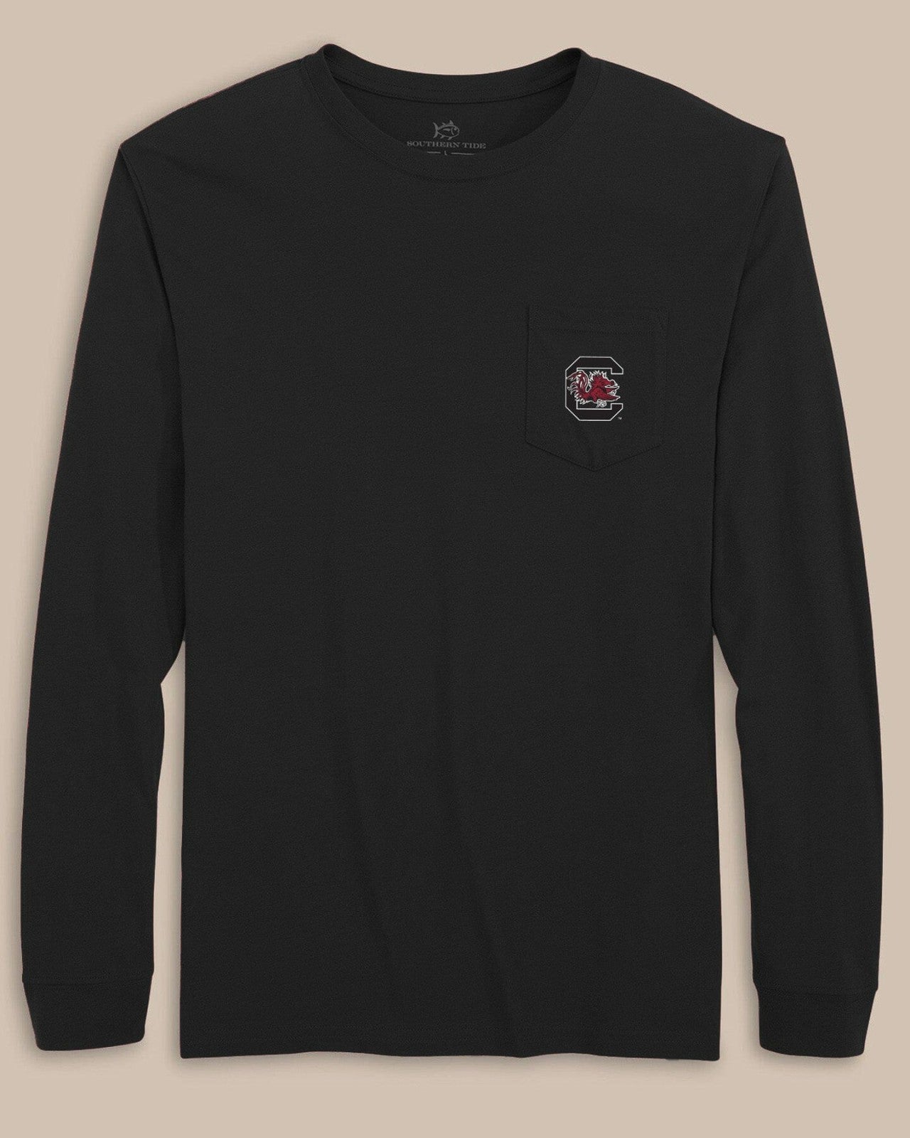 Southern Tide USC Gamecocks Gameday Embroidered Long Sleeve T-Shirt For Collegiate