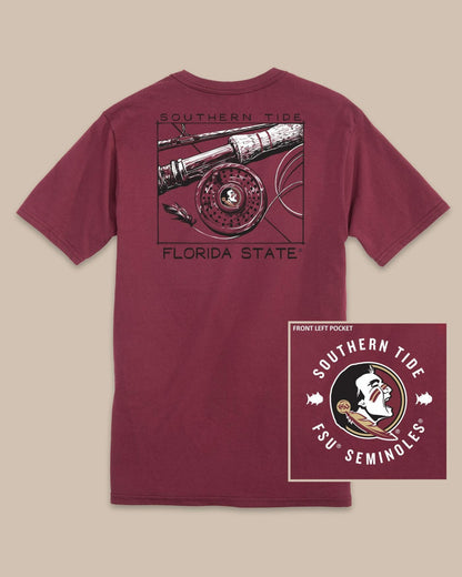 Southern Tide FSU Seminoles Gameday Fly Reel T-Shirt For Collegiate