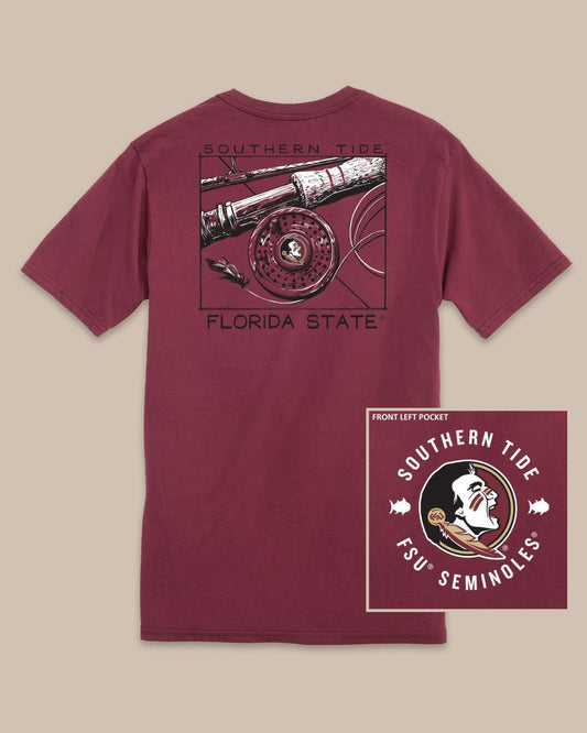 Southern Tide FSU Seminoles Gameday Fly Reel T-Shirt For Collegiate