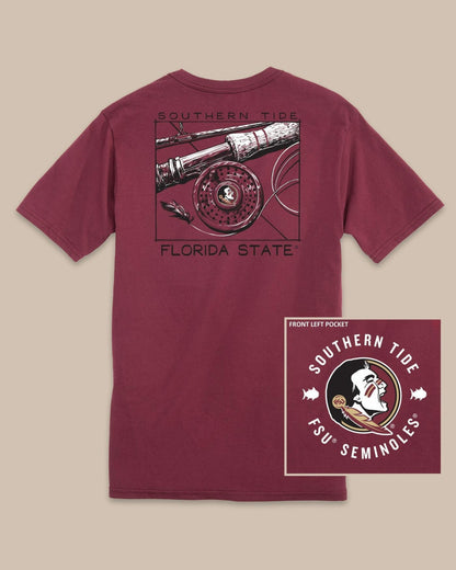 Southern Tide FSU Seminoles Gameday Fly Reel T-Shirt For Collegiate