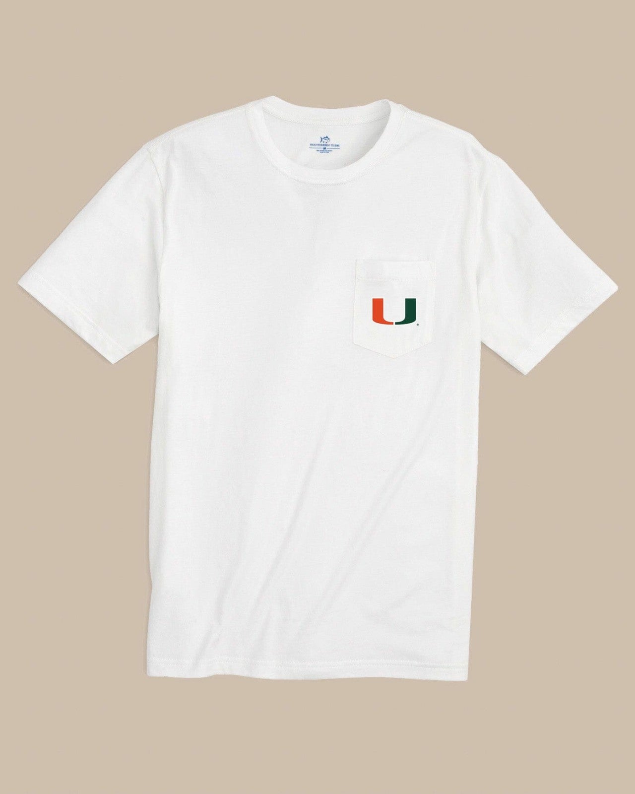 Southern Tide Miami Hurricanes Embroidered Short Sleeve T-Shirt For Collegiate