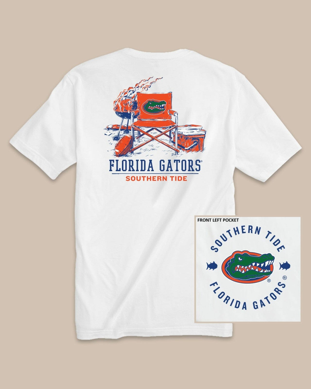 Southern Tide Florida Gators Gameday BBQ Tailgate T-Shirt For Collegiate