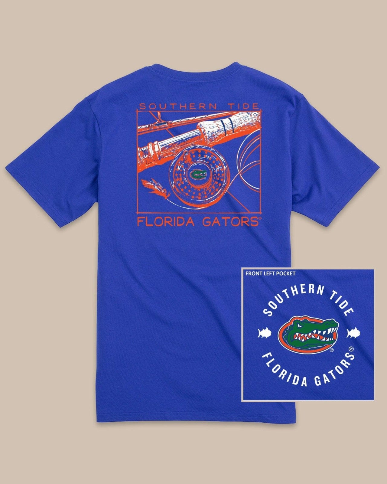 Southern Tide Florida Gators Gameday Fly Reel T-Shirt For Collegiate