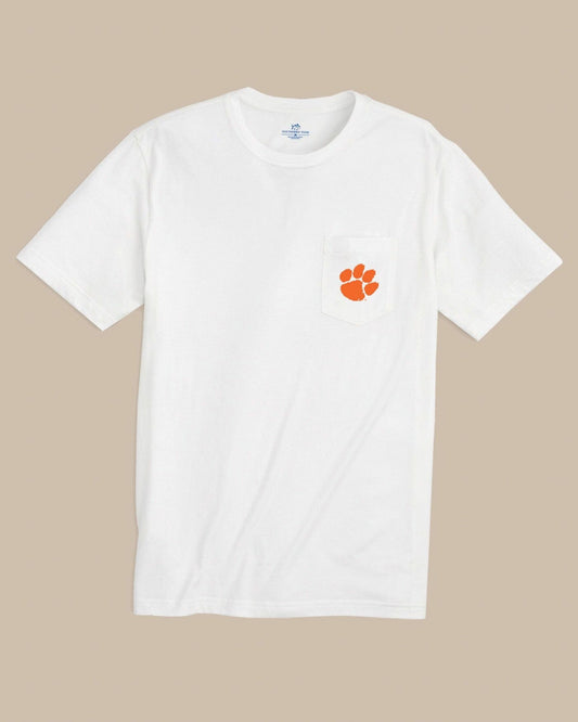 Southern Tide Clemson Tigers Embroidered Short Sleeve T-Shirt For Collegiate