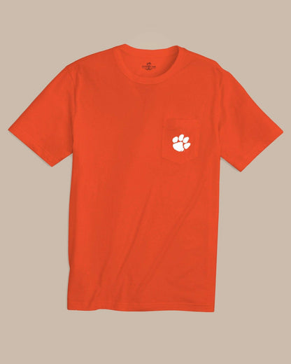 Southern Tide Clemson Tigers Embroidered Short Sleeve T-Shirt For Collegiate