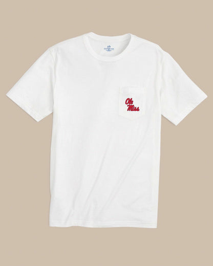 Southern Tide Ole Miss Rebels Embroidered Short Sleeve T-Shirt For Collegiate
