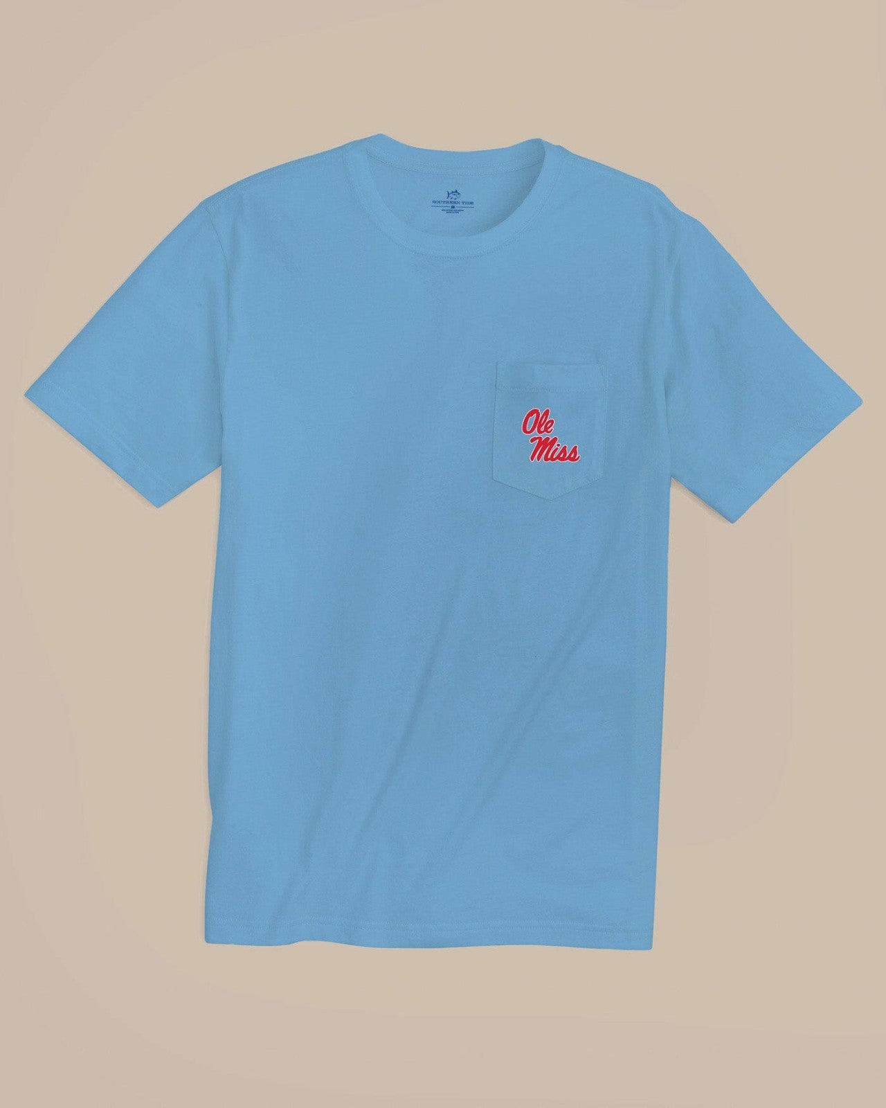 Southern Tide Ole Miss Rebels Embroidered Short Sleeve T-Shirt For Collegiate