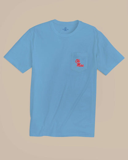 Southern Tide Ole Miss Rebels Embroidered Short Sleeve T-Shirt For Collegiate