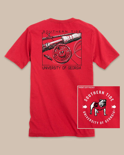 Southern Tide Georgia Bulldogs Gameday Fly Reel T-Shirt For Collegiate