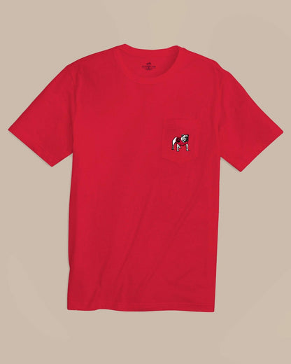 Southern Tide Georgia Bulldogs Embroidered Short Sleeve T-Shirt For Collegiate