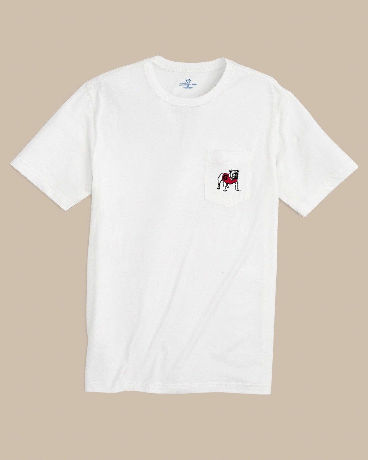 Southern Tide Georgia Bulldogs Embroidered Short Sleeve T-Shirt For Collegiate