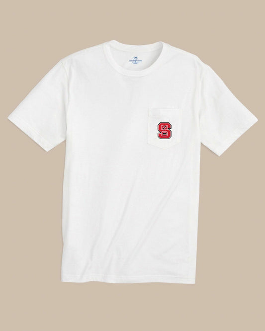 Southern Tide NC State Wolfpack Embroidered Short Sleeve T-Shirt For Collegiate