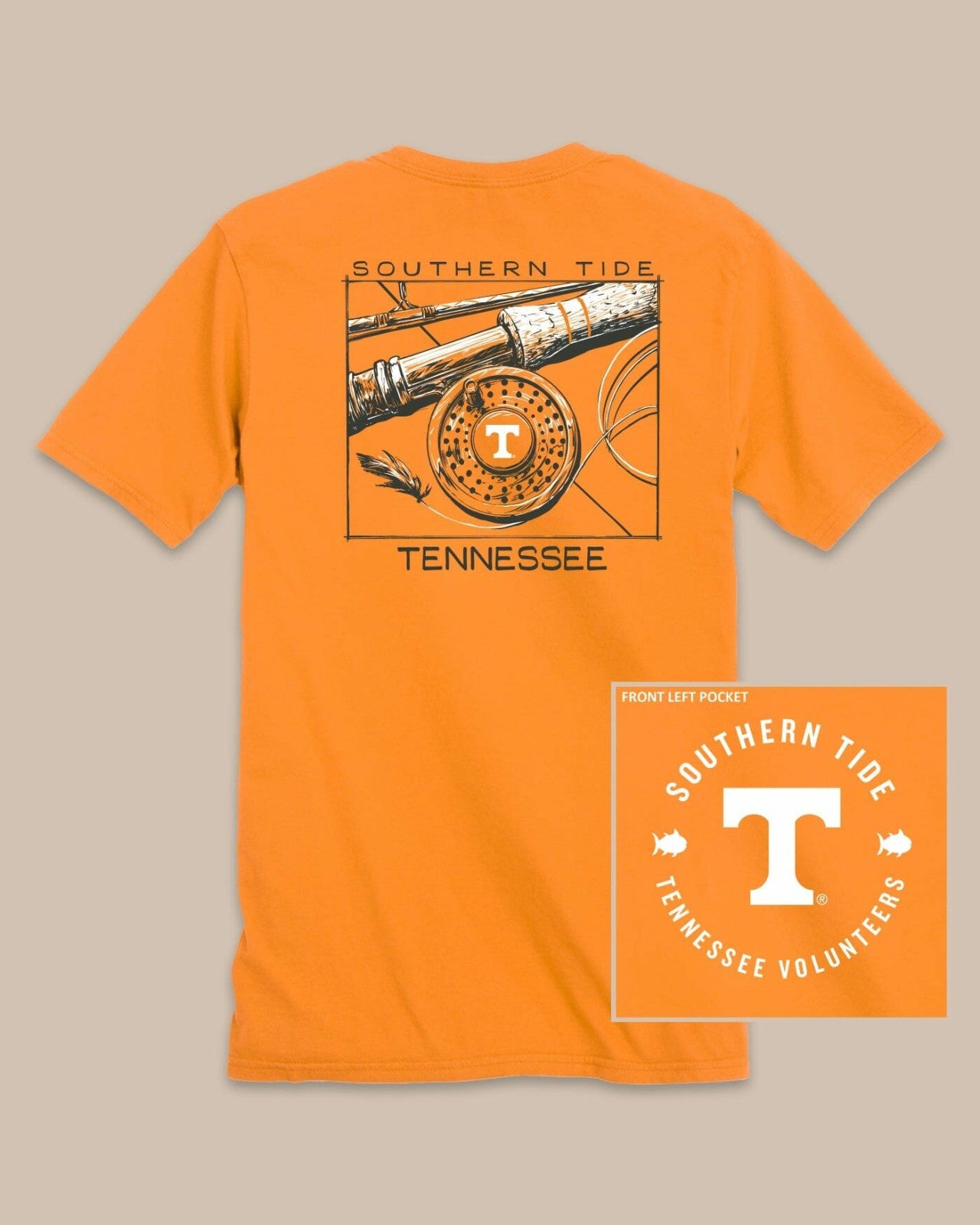 Southern Tide Tennessee Vols Gameday Fly Reel T-Shirt For Collegiate