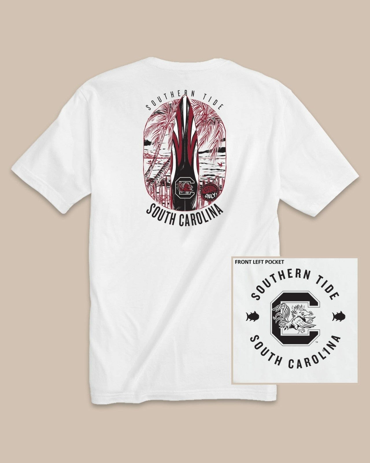 Southern Tide USC Gamecocks Gameday Locals Only T-Shirt For Collegiate