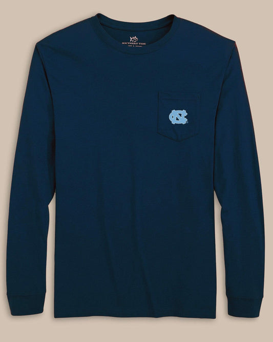 Southern Tide UNC Tar Heels Gameday Embroidered Long Sleeve T-Shirt For Collegiate