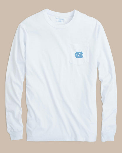 Southern Tide UNC Tar Heels Gameday Embroidered Long Sleeve T-Shirt For Collegiate