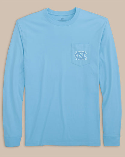 Southern Tide UNC Tar Heels Gameday Embroidered Long Sleeve T-Shirt For Collegiate