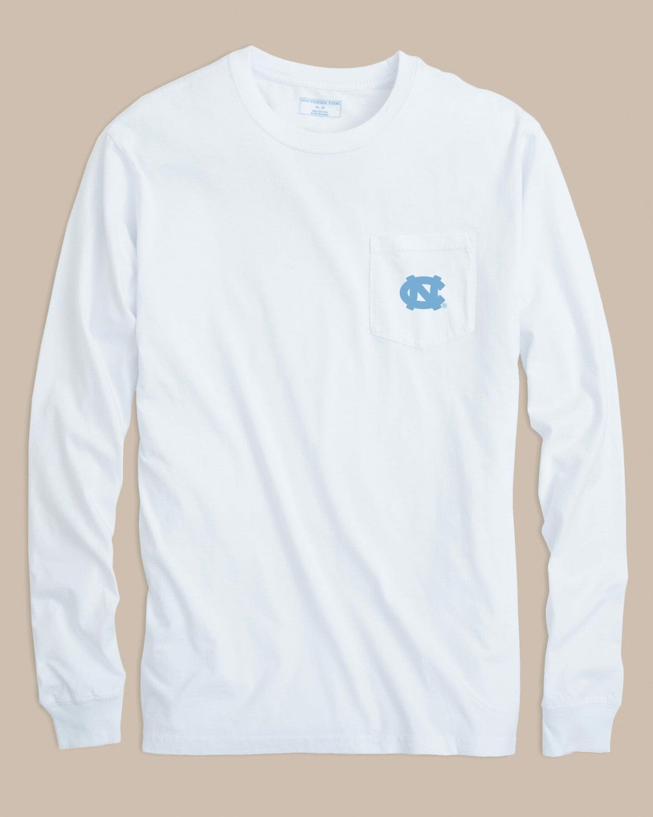 Southern Tide UNC Tar Heels Gameday Embroidered Long Sleeve T-Shirt For Collegiate