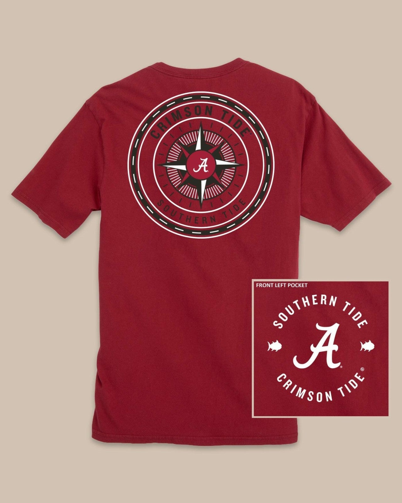 Southern Tide Alabama Crimson Tide Gameday T-Shirt For Collegiate