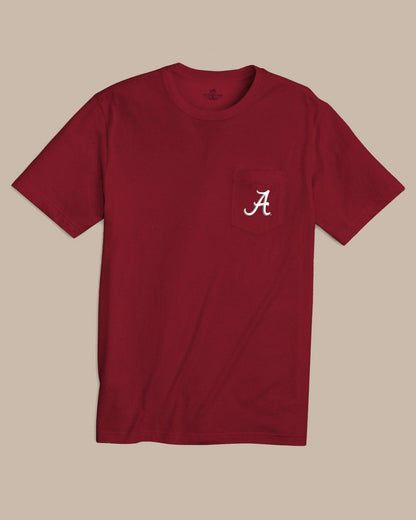 Southern Tide Alabama Crimson Tide Embroidered Short Sleeve T-Shirt For Collegiate