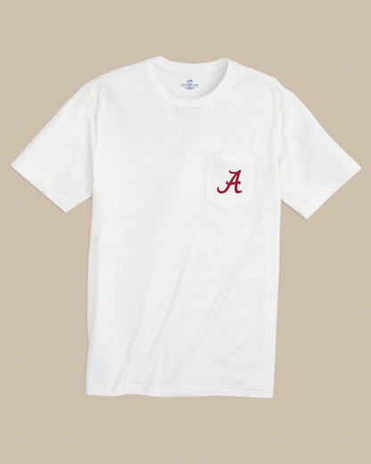 Southern Tide Alabama Crimson Tide Embroidered Short Sleeve T-Shirt For Collegiate