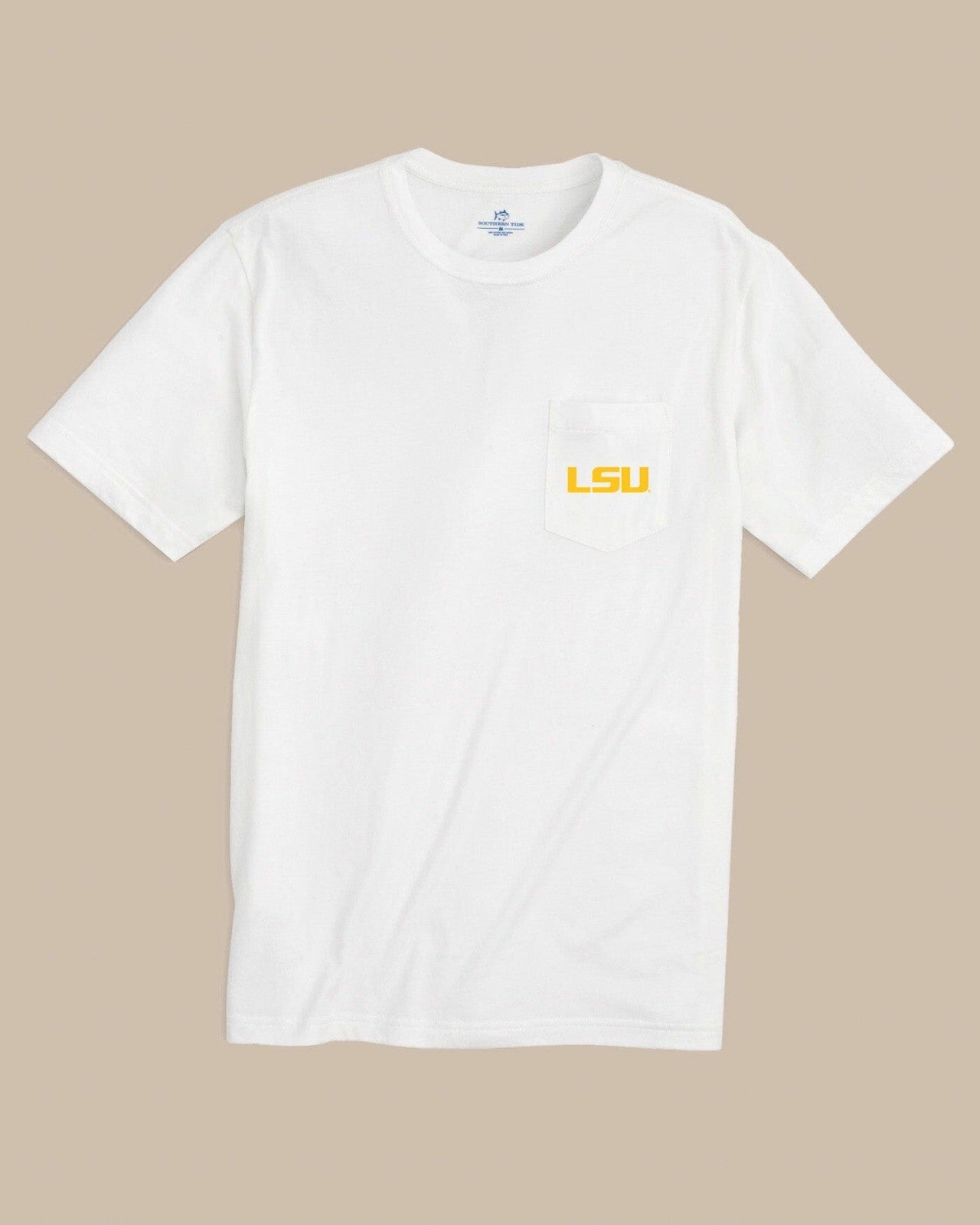 Southern Tide LSU Tigers Gameday Embroidered Short Sleeve T-Shirt For Collegiate