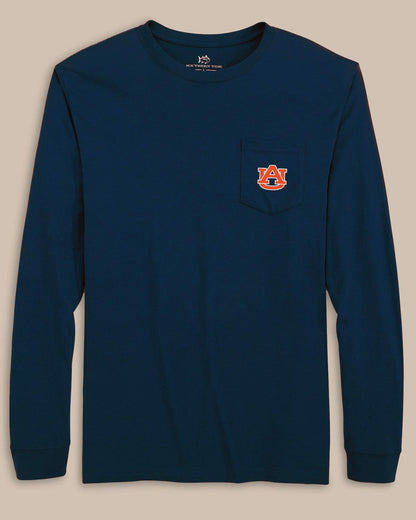 Southern Tide Auburn Tigers Gameday Embroidered Long Sleeve T-Shirt For Collegiate