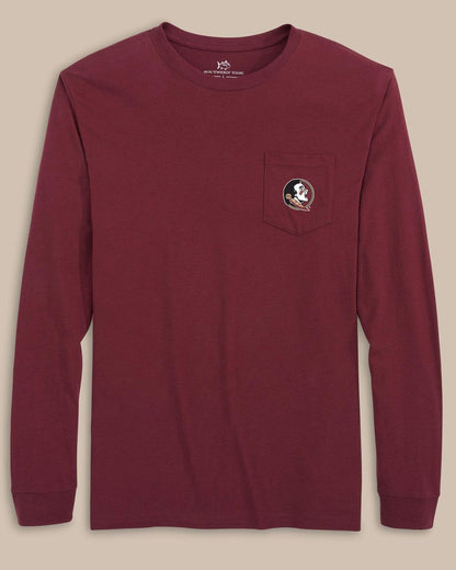 Southern Tide FSU Seminoles Gameday Embroidered Long Sleeve T-Shirt For Collegiate