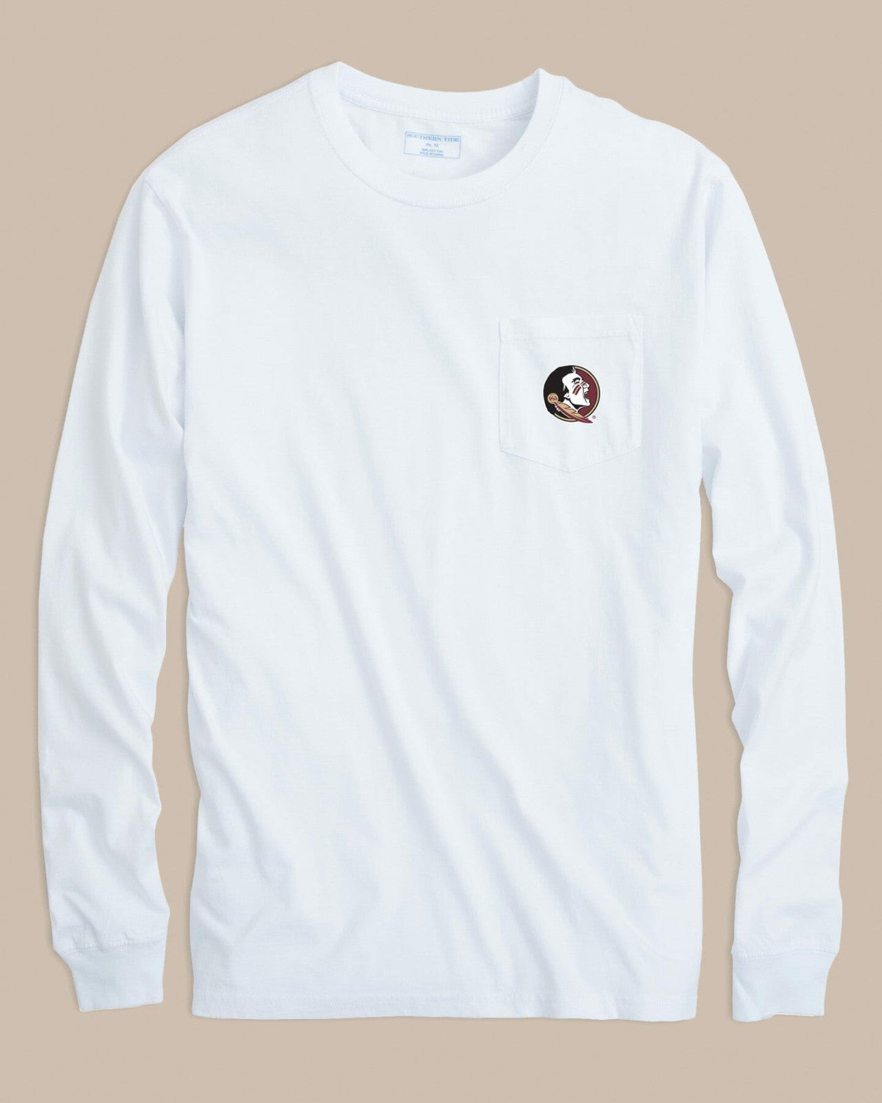 Southern Tide FSU Seminoles Gameday Embroidered Long Sleeve T-Shirt For Collegiate