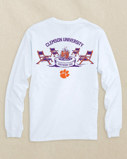Southern Tide Clemson Tigers Bonfire Long Sleeve T-Shirt For Collegiate